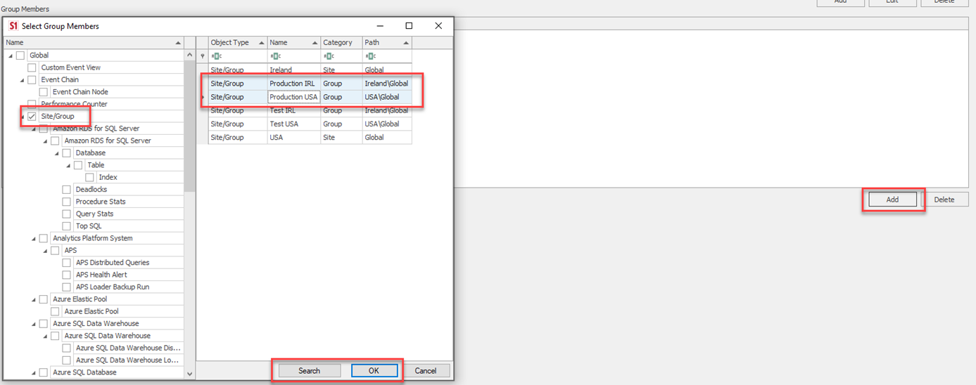 Creating Object Groups in SentryOne_Image 3